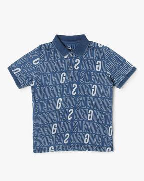 printed polo t-shirt