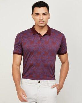 printed polo t-shirt