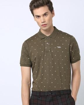 printed polo t-shirt