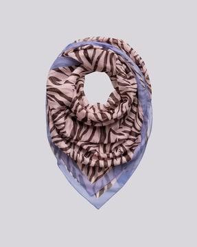 printed poly chiffon scarf