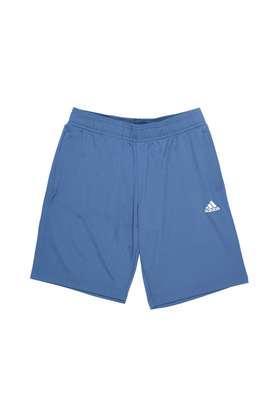 printed polyester regular fit boys shorts - blue
