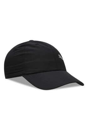 printed polyester regular fit men's caps - black