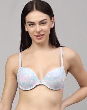 printed push-up bra