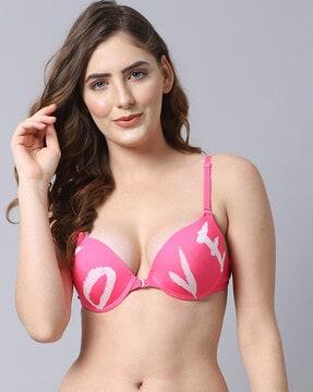 printed push up bra