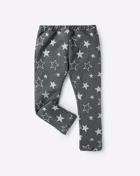 printed pyjamas with elasticated waist