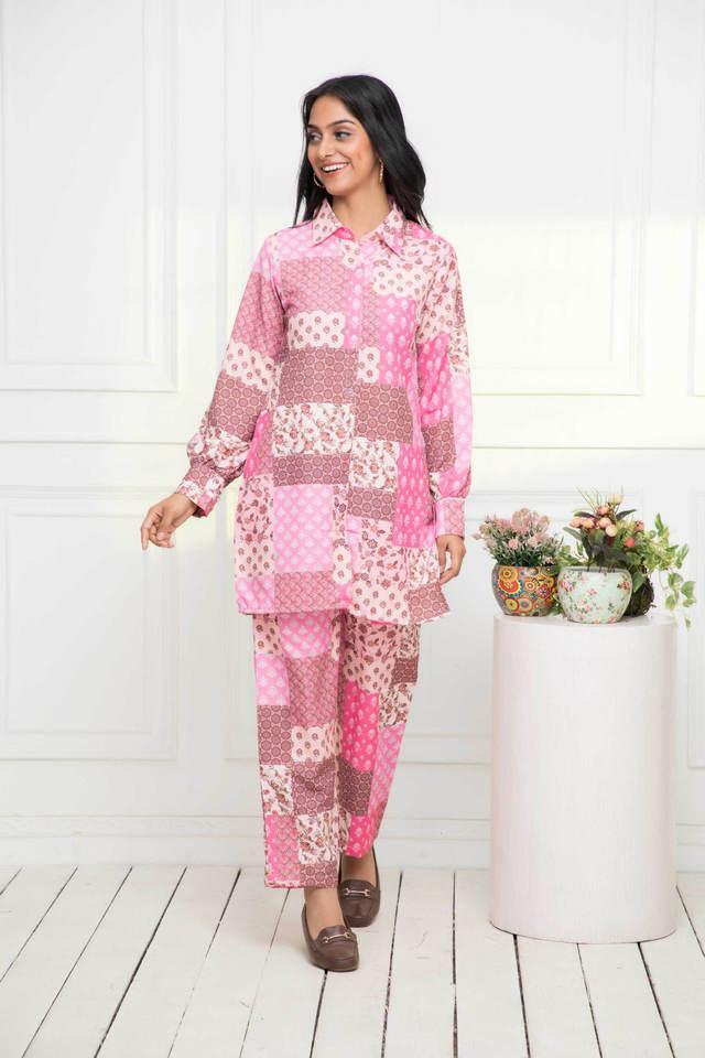 printed rayon regular fit womens kurta palazzo set