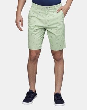 printed regular fit city shorts