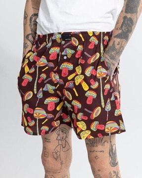 printed regular fit cotton boxers