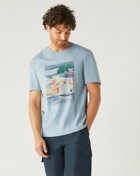 printed regular fit crew-neck t-shirt
