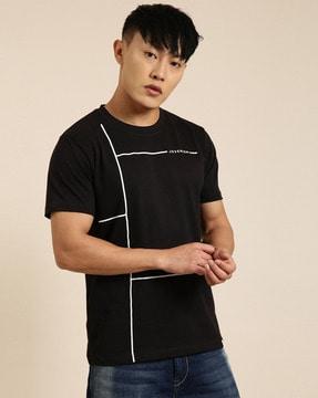 printed regular fit crew-neck t-shirt