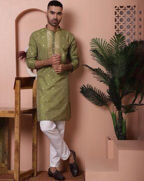 printed regular fit long kurta