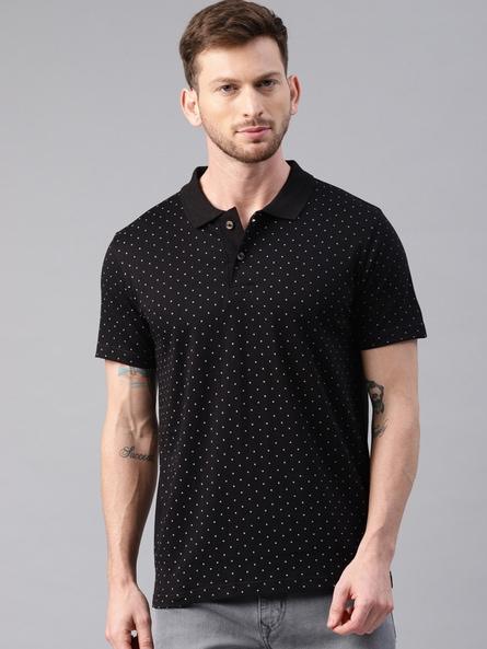 printed regular fit polo t-shirt