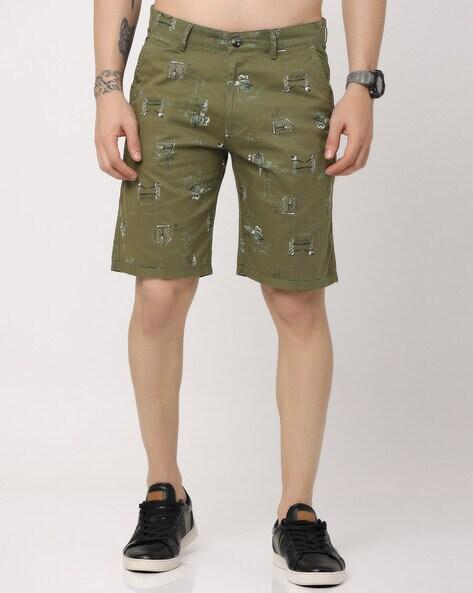 printed regular fit shorts