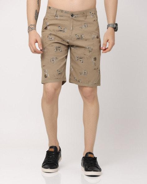 printed regular fit shorts