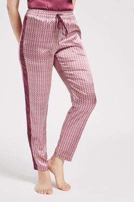 printed regular fit women's casual wear pyjamas - blush