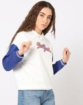 printed relaxed fit hoodie