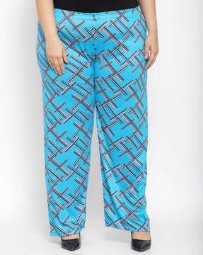 printed relaxed fit palazzos