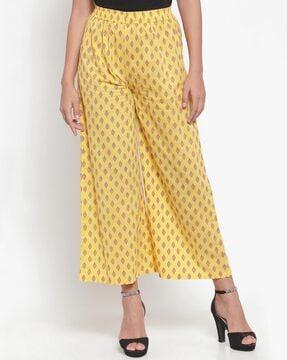 printed relaxed fit palazzos