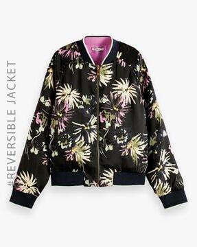 printed reversible bomber jacket