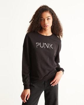 printed round-neck sweatshirt