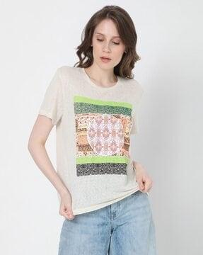 printed round-neck t-shirt