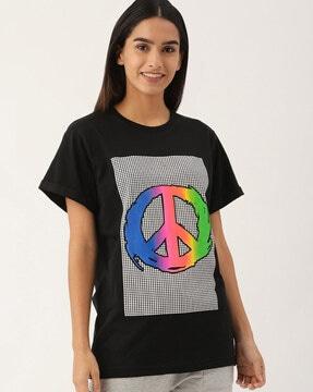 printed round-neck t-shirt