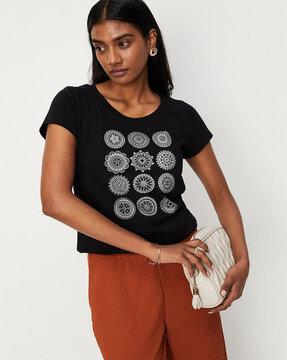 printed round-neck t-shirt