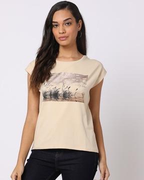 printed round-neck t-shirt