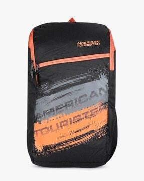 printed rucksack with zipper pocket