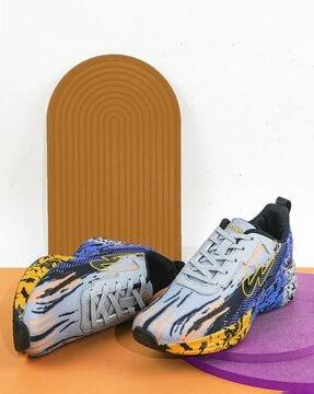 printed running shoes