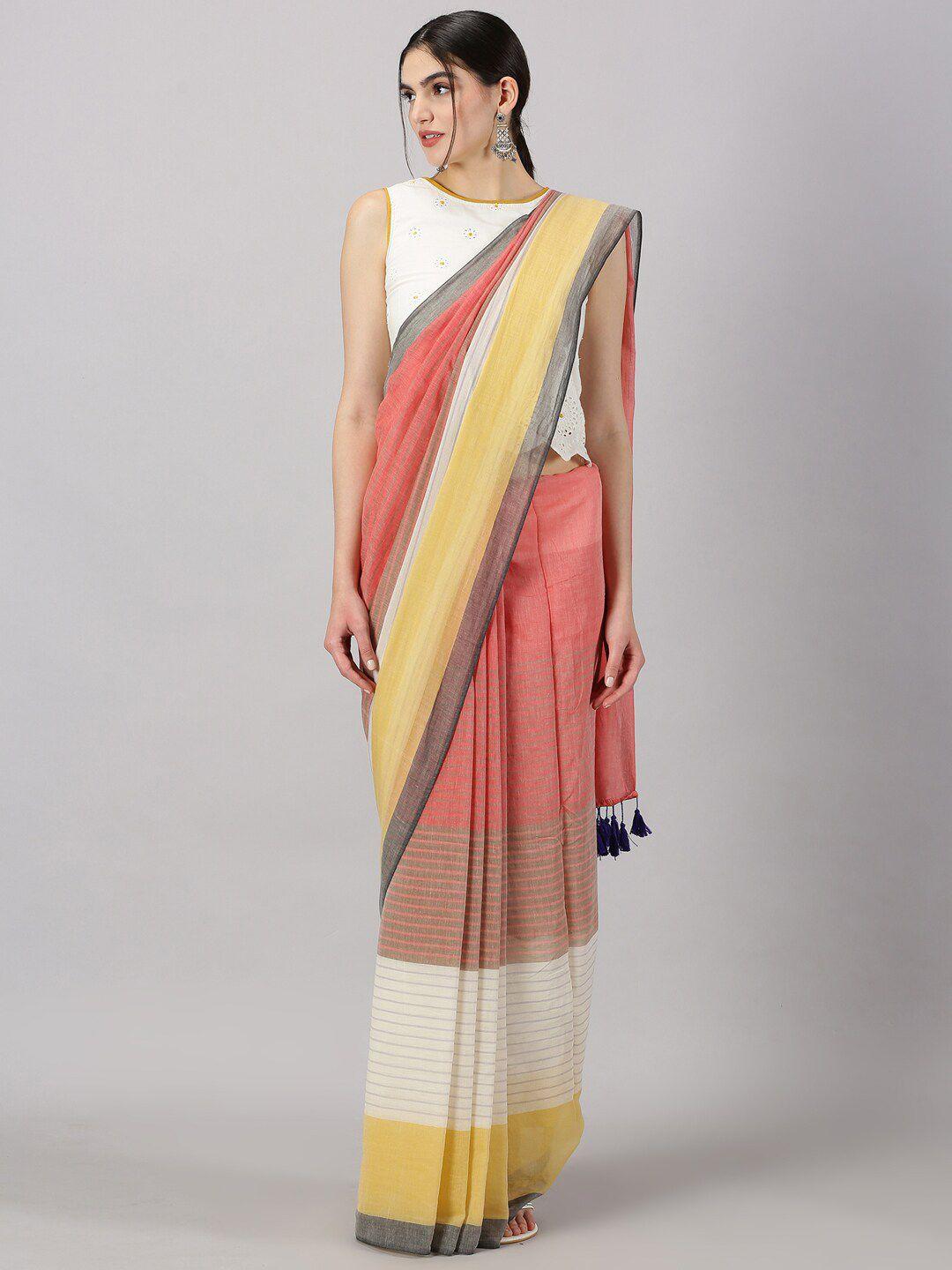 printed saree & blouse piece