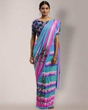 printed saree with blouse piece