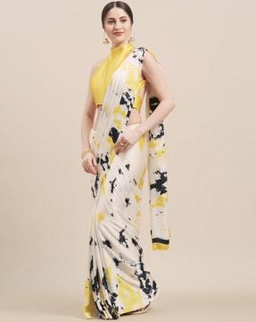 printed saree with blouse piece