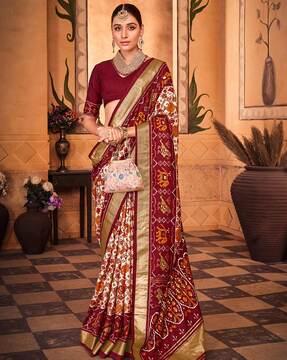 printed saree with blouse piece