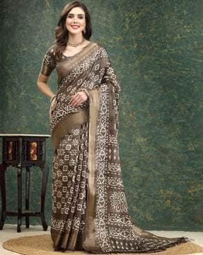 printed saree with blouse piece