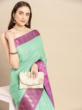 printed saree with contrast border