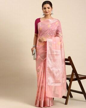 printed saree with zari border