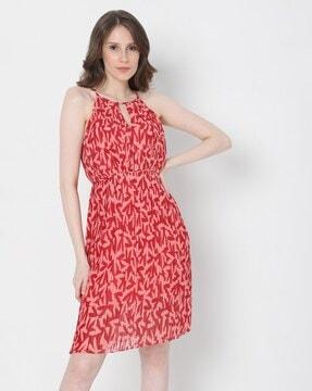 printed sheath dress