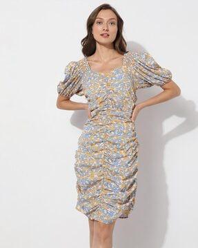 printed sheath dress