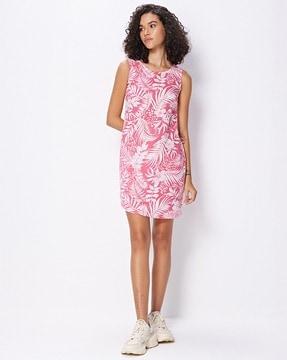 printed sheath dress