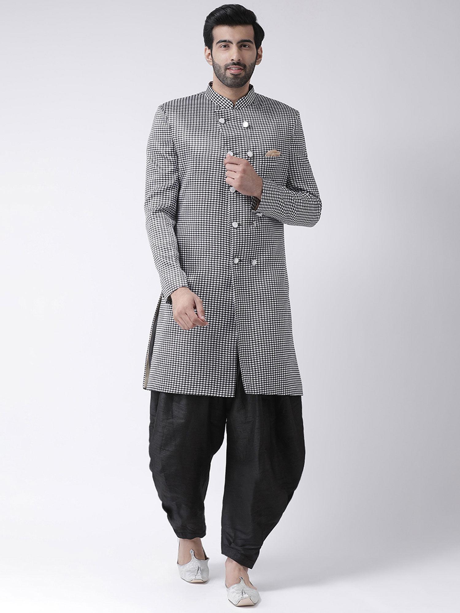 printed sherwani (set of 2)