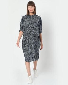 printed shift dress