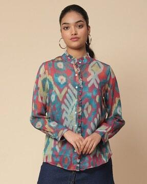 printed shirt with camisole