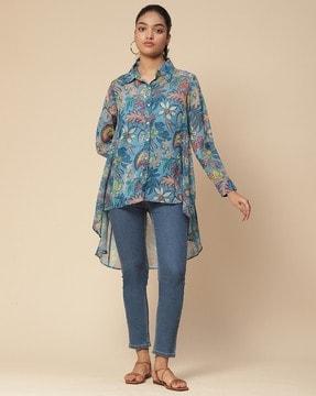 printed shirt with camisole