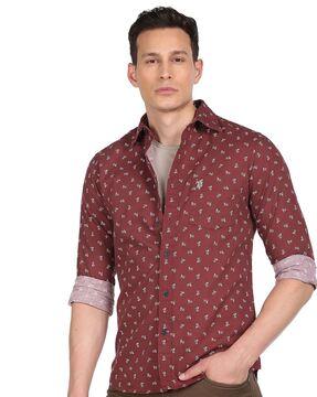 printed shirt with patch pocket