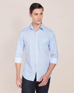 printed shirt with patch pocket