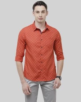 printed shirt with patch pocket