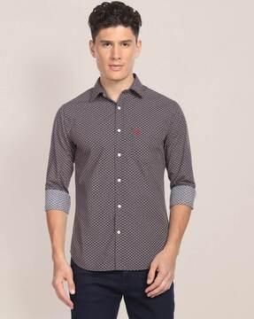 printed shirt with patch pocket