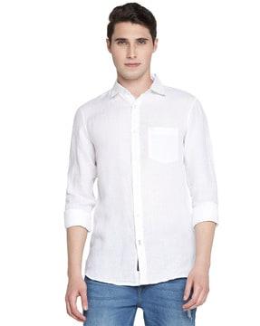 printed shirt with patch pocket