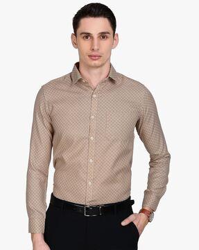 printed shirt with patch pocket